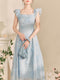 Princess Flared Sleeve Flowy Dress