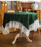 French Velvet Lace Trim Tablecloth