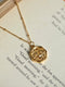 Gold Plated Engraved Necklace