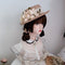 Vintage Wool Felt Flower Decorated Hat