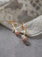 Vintage Enamel Rose Drop Earrings