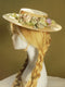 Victorian Straw Flat Sun Hat