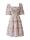 Sweet Floral Puffy Dress