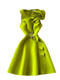 3D Flower Brat Green Slim Waist Dress