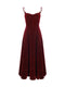 French Wine Red Slip Dress