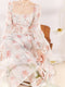 Romantic Puffy Sleeve Floral Dress