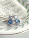 Super Shiny Blue CZ Diamonds Earrings