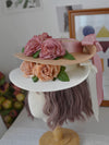 Flower Flat Ribbon Hat
