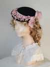 Vintage Black Pink Color Block Hat