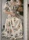 Vintage Rabbit Print Dress