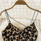 V-neck Leopard Print Slip Dress