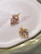 Cute Grape CZ Diamonds Earrings