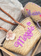 Holiday Straw Bag With Customized Name