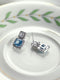 Super Shiny Blue CZ Diamonds Earrings