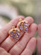 Cute Grape CZ Diamonds Earrings