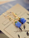 Blue Roses Glaze Earrings