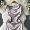 Elegant Slim Fit Satin Dress