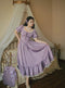 Vintage Purple Jacquard Dress