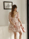 Sweet Floral Puffy Dress