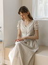 French Lace Neck Dress