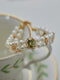 Olive Green CZ Zircon Earrings/ Bracelet
