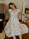 French Butterfly Cotton Dress