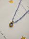 Oval Blue Zircon Necklace