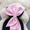 3d Pink Bow Split Black Dress