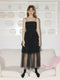 Black Puffy Slip Dress