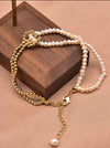 Baroque Double Chain Pearl Bracelet