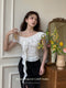 French Lace Ruffled Top