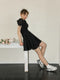 Black Doll Collar Dress