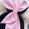 3d Pink Bow Split Black Dress