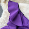 Purple Ruffled One-shoulder Slim Dress