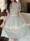 Romantic Lace Trim Floral Dress