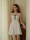 French Lace Neck Cotton Dress