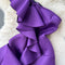 Purple Ruffled One-shoulder Slim Dress