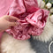 Fairy Pink Slant Neckline Pleated Dress