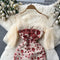 High-end Patchwork Sequin Fishtail Dress