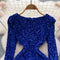 Niche Colorful Sequin V-neck Dress