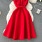 3d Petal Pleated Off-shoulder Dress