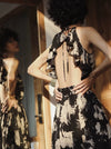 Backless V-neck Maxi Dress