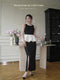 Elegant Pearl Neck Top+ Split Skirt 2pcs Set