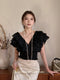 Romantic Ruffled V-neck Top