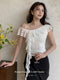 French Lace Ruffled Top