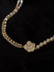 Flower CZ Diamond Pearl Necklace