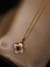 Four Leaf Clover Emerald Necklace