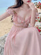 Fairycore Pink Flowy Dress