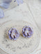 Lavender Flower Enamel Earrings