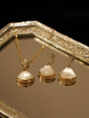 Little Fan Shell Necklace/Earrings